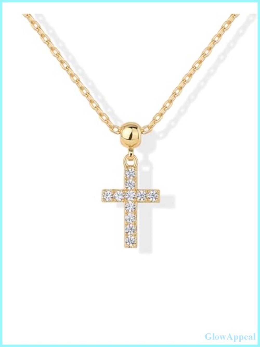 14K Gold Plated Dainty Motif Necklace with Removable Charms for Women